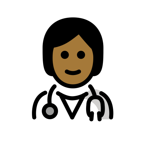 Health Worker: Medium-Dark Skin Tone on OpenMoji