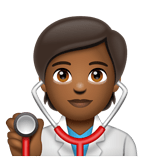 Health Worker: Medium-Dark Skin Tone on WhatsApp