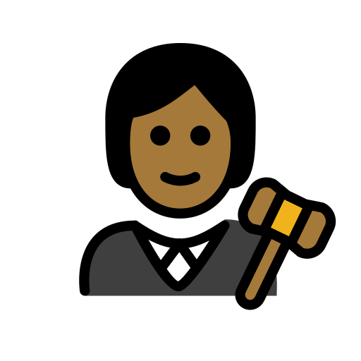 Judge: Medium-Dark Skin Tone on OpenMoji
