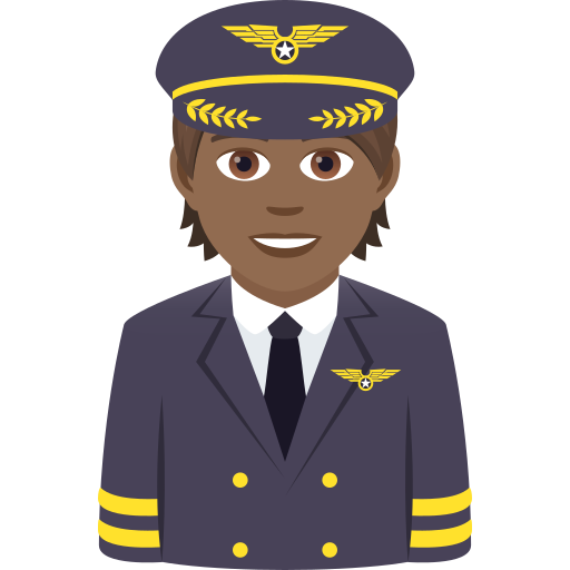 Pilot: Medium-Dark Skin Tone on JoyPixels