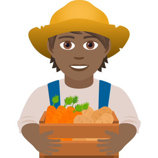 Farmer: Medium-Dark Skin Tone on JoyPixels