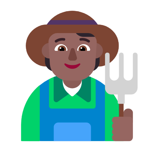 Farmer: Medium-Dark Skin Tone on Microsoft Fluent