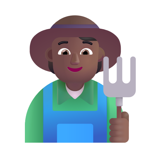 Farmer: Medium-Dark Skin Tone on Microsoft 3D