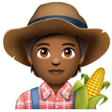 Farmer: Medium-Dark Skin Tone on WhatsApp