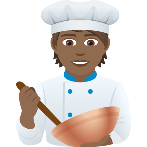 Cook: Medium-Dark Skin Tone on JoyPixels