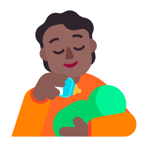 Person Feeding Baby: Medium-Dark Skin Tone on Microsoft Fluent