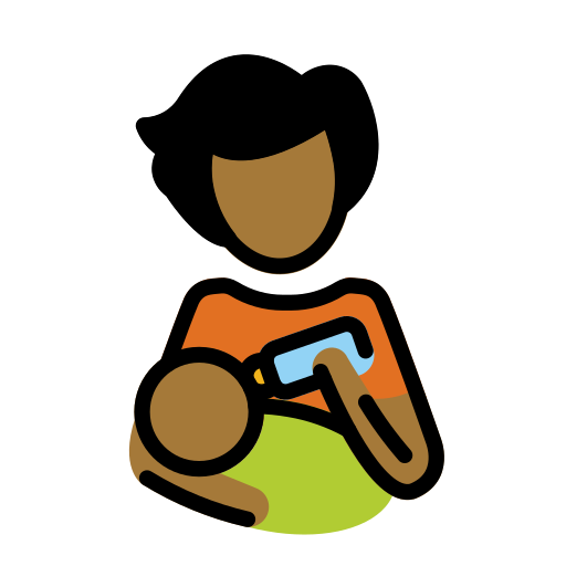 Person Feeding Baby: Medium-Dark Skin Tone on OpenMoji