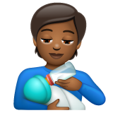 Person Feeding Baby: Medium-Dark Skin Tone on WhatsApp