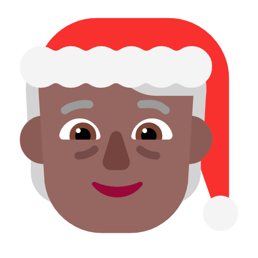 Mx Claus: Medium-Dark Skin Tone on Microsoft Fluent