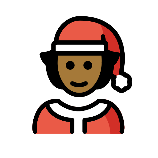 Mx Claus: Medium-Dark Skin Tone on OpenMoji