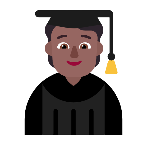Student: Medium-Dark Skin Tone on Microsoft Fluent