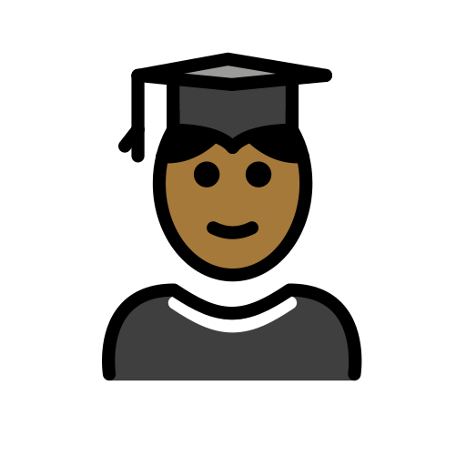 Student: Medium-Dark Skin Tone on OpenMoji