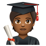 Student: Medium-Dark Skin Tone on WhatsApp