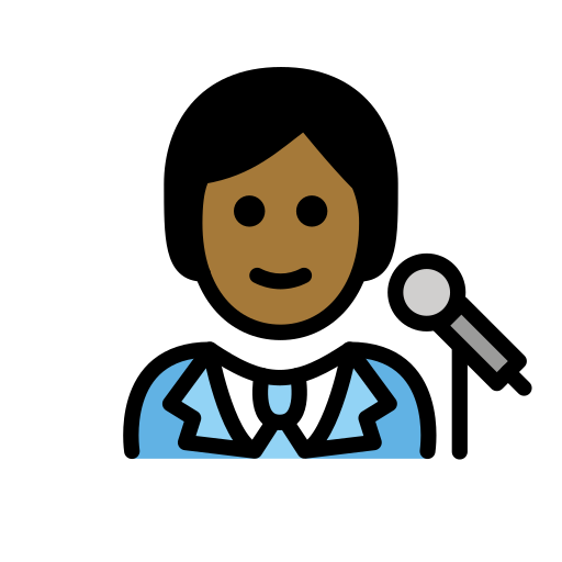 Singer: Medium-Dark Skin Tone on OpenMoji