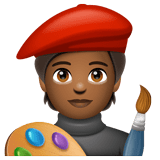 Artist: Medium-Dark Skin Tone on WhatsApp