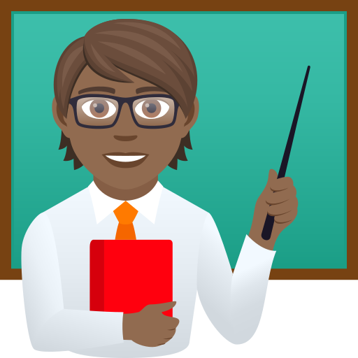 Teacher: Medium-Dark Skin Tone on JoyPixels