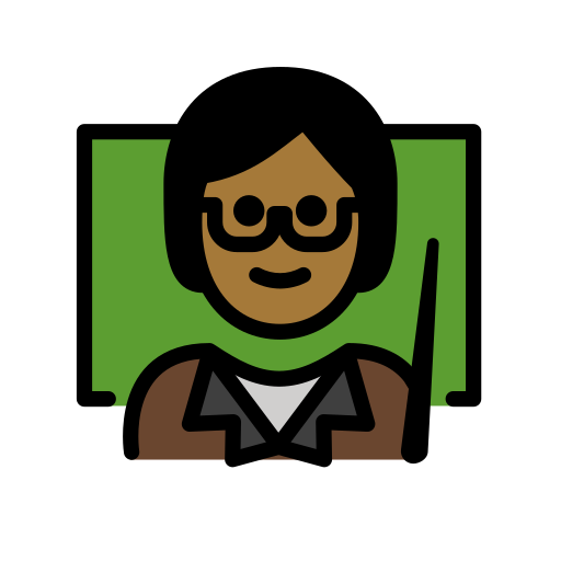 Teacher: Medium-Dark Skin Tone on OpenMoji