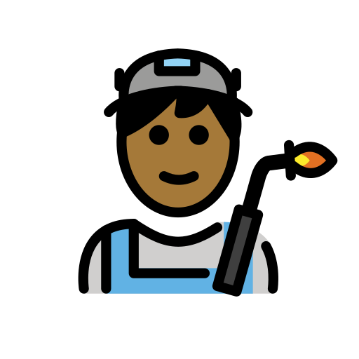 Factory Worker: Medium-Dark Skin Tone on OpenMoji