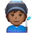 Factory Worker: Medium-Dark Skin Tone on Samsung