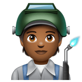 Factory Worker: Medium-Dark Skin Tone on WhatsApp
