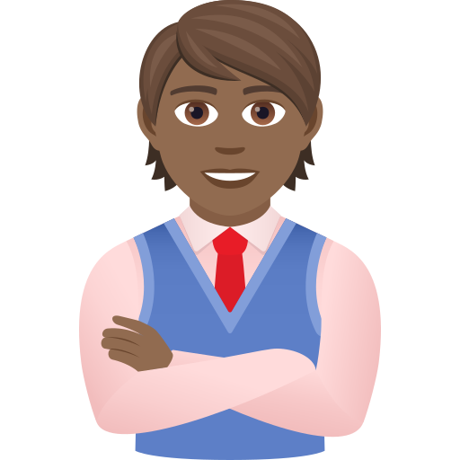 Office Worker: Medium-Dark Skin Tone on JoyPixels
