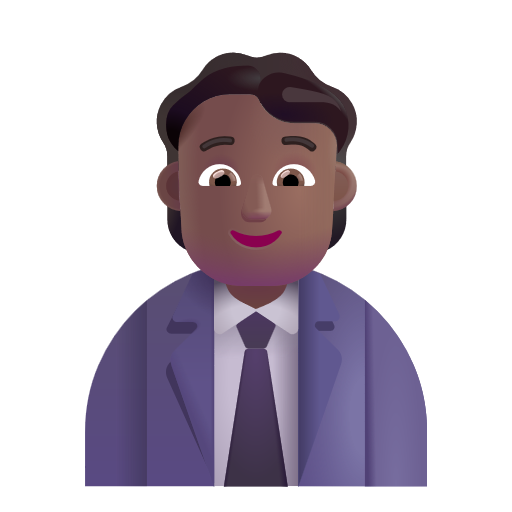 Office Worker: Medium-Dark Skin Tone on Microsoft 3D