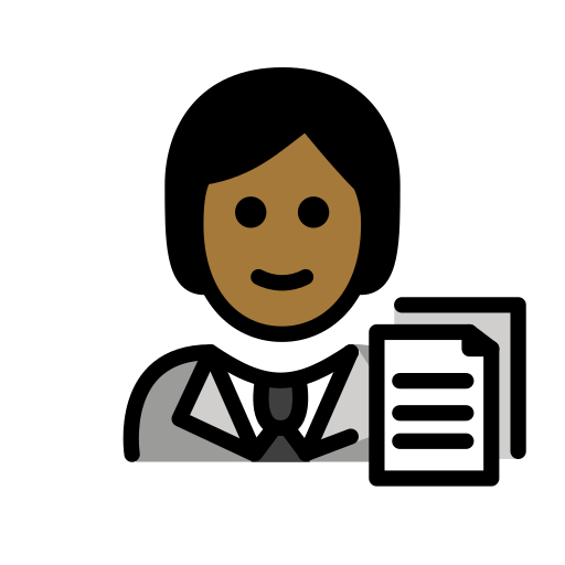 Office Worker: Medium-Dark Skin Tone on OpenMoji