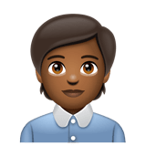 Office Worker: Medium-Dark Skin Tone on WhatsApp