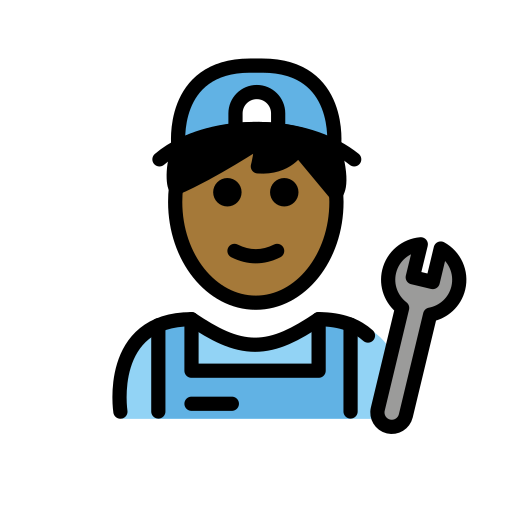 Mechanic: Medium-Dark Skin Tone on OpenMoji