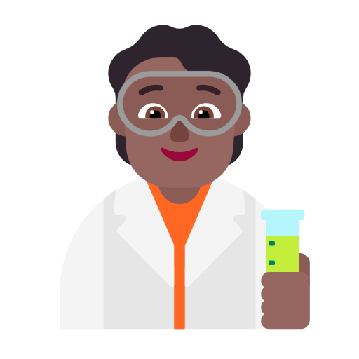 Scientist: Medium-Dark Skin Tone on Microsoft Fluent