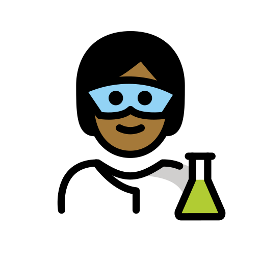 Scientist: Medium-Dark Skin Tone on OpenMoji