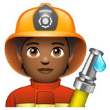 Firefighter: Medium-Dark Skin Tone on WhatsApp