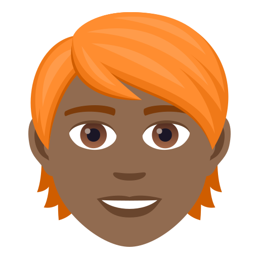 Person: Red Hair: Medium-Dark Skin Tone on JoyPixels