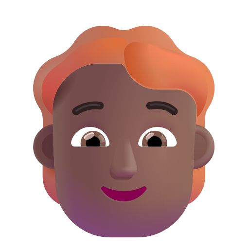 Person: Red Hair: Medium-Dark Skin Tone on Microsoft 3D