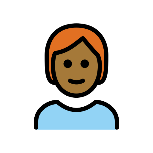 Person: Red Hair: Medium-Dark Skin Tone on OpenMoji
