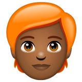 Person: Red Hair: Medium-Dark Skin Tone on WhatsApp