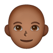 Person: Bald: Medium-Dark Skin Tone on Samsung