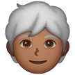 Person: White Hair: Medium-Dark Skin Tone on Samsung