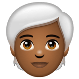 Person: White Hair: Medium-Dark Skin Tone on WhatsApp