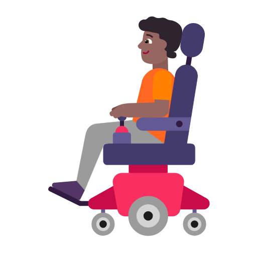 Person In Motorized Wheelchair: Medium-Dark Skin Tone on Microsoft Fluent