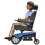 Person In Motorized Wheelchair: Medium-Dark Skin Tone on WhatsApp