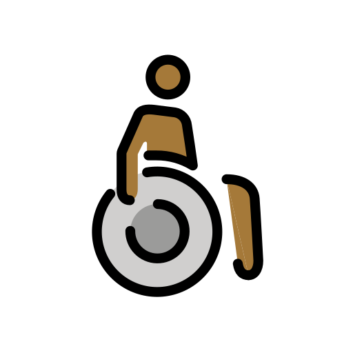 Person In Manual Wheelchair: Medium-Dark Skin Tone on OpenMoji