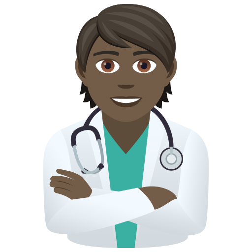 Health Worker: Dark Skin Tone on JoyPixels