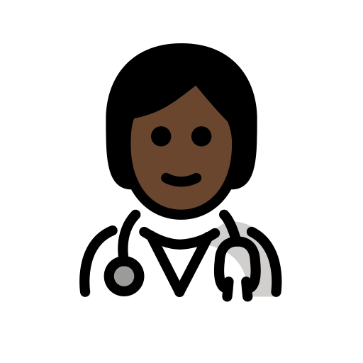 Health Worker: Dark Skin Tone on OpenMoji