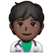Health Worker: Dark Skin Tone on Samsung