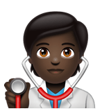 Health Worker: Dark Skin Tone on WhatsApp