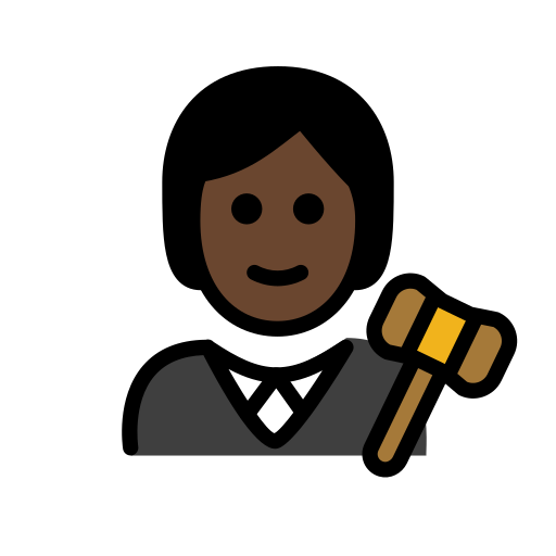 Judge: Dark Skin Tone on OpenMoji