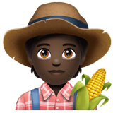 Farmer: Dark Skin Tone on WhatsApp