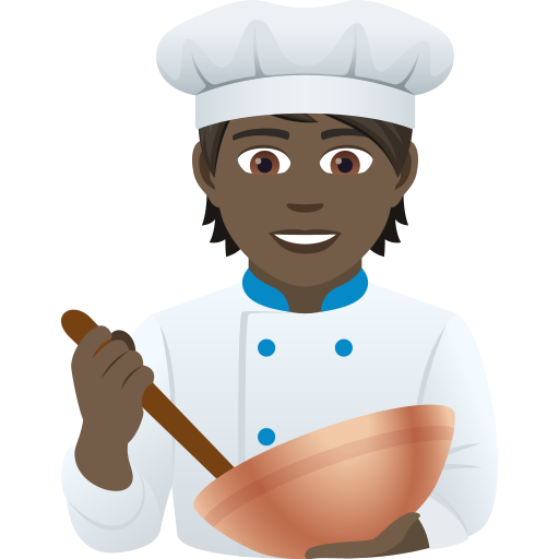 Cook: Dark Skin Tone on JoyPixels