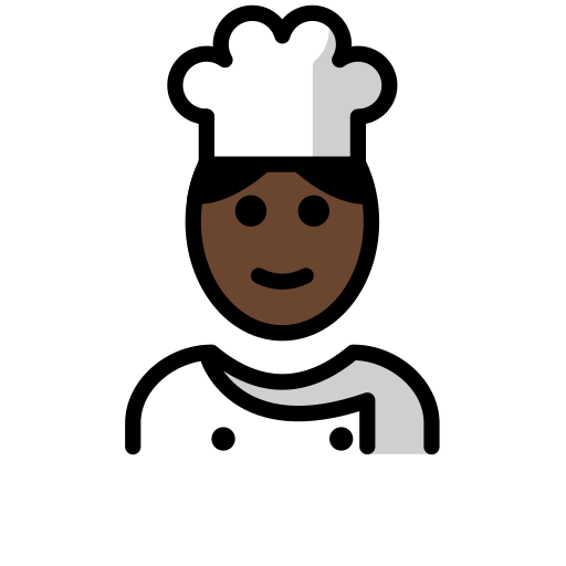 Cook: Dark Skin Tone on OpenMoji